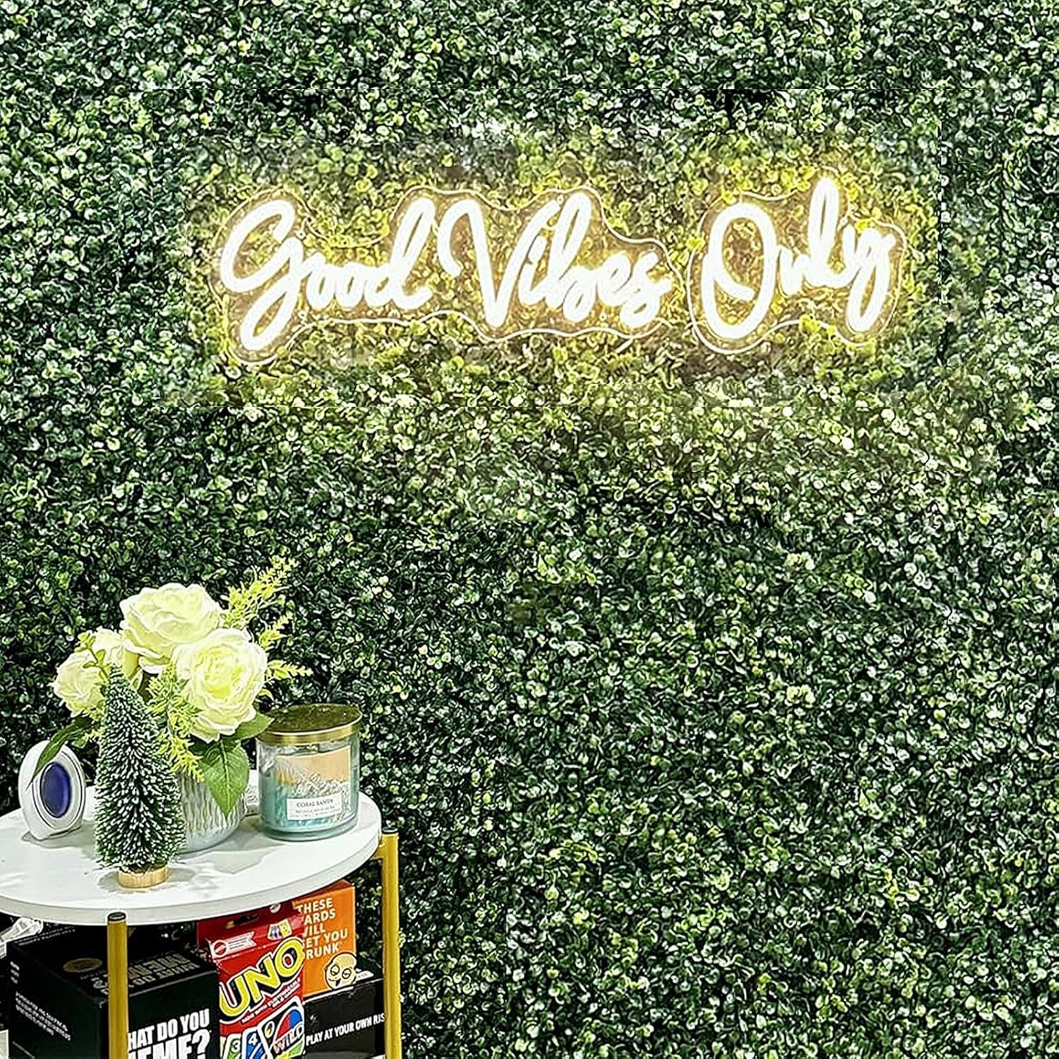 Good Vibes Only Neon Sign, Warm White Handmade DIY Placement Good vibes Led Neon Light Sign for Wall Decor, Bedroom Home Man Cave Birthday Party Gift Bar