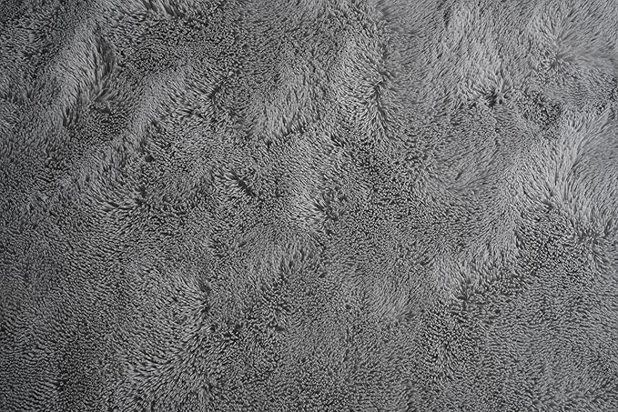 Tapete Zentavio Gris 4x6 para Sala Alfombra Shag Pelo Alto miniatura 7