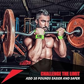 ihuan Lifting Straps for Weightlifting - Wrist Straps for Weightlifting | Gym Wrist Wraps with Extra Hand Grips Support for Strength Training | Bodybuilding | Deadlifting