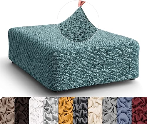 Miniatura 27 de PAULATO BY GA.I.CO. Funda para Otomana Pequeña Funda para Taburete Funda para Puf - Funda de Tela de Poliéster Suave - Protector de Muebles Elástico