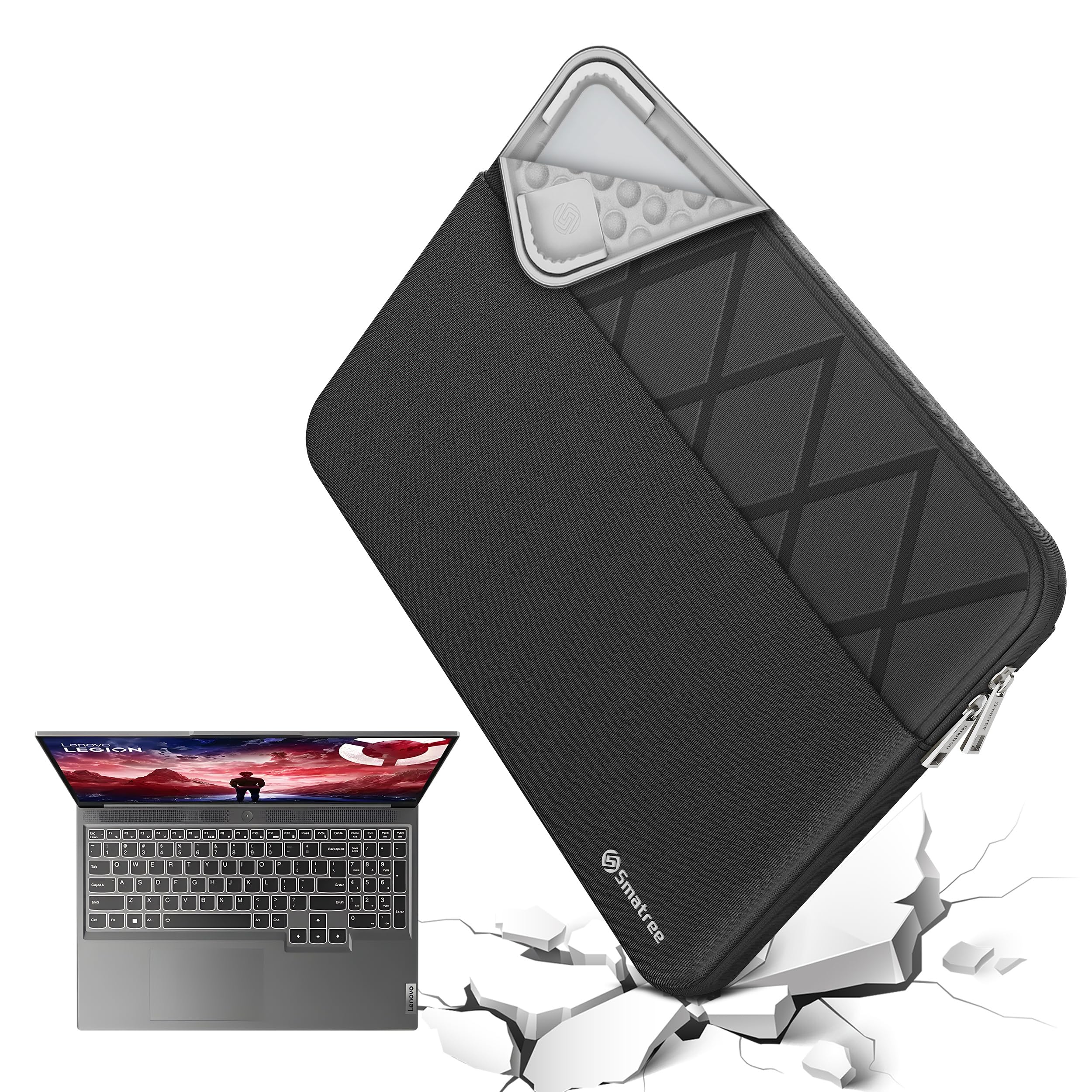 Smatree 15.6 inch Laptop Sleeve for Lenovo IdeaPad Flex 3i Chromebook 2 in 1 Laptop Bag with Accessory Pocket, YKK Zipper, Patented Shockproof Design