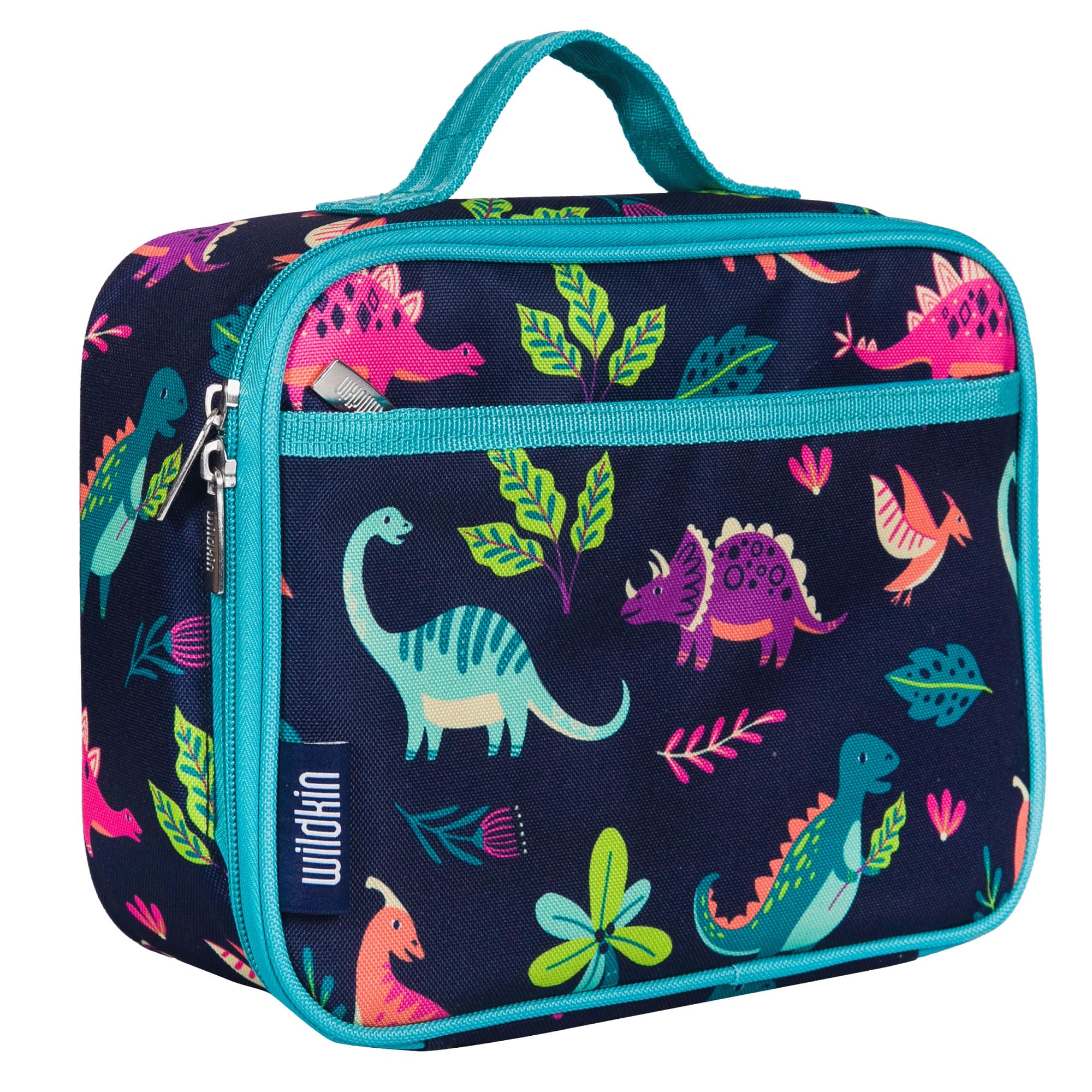 Wildkin Kids Insulated Lunch Box Bag for Boys & Girls, Reusable Kids Lunch Box is Perfect for Elementary, Ideal Size for Packing Hot or Cold Snacks for School & Travel Bento Bags (Darling Dinosaurs)