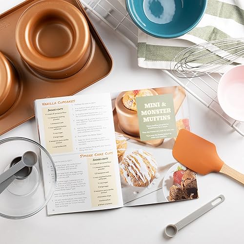 Miniatura 6 de Cook's Choice - Tazón de comida comestible 2 en 1 Better Baker y hacer muffins, simplemente gira para hornear dos cuencos o cupcakes de 5 pulgadas,