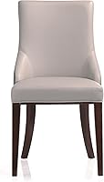 Vista 1 de Manhattan Comfort Shubert - Silla de comedor moderna de terciopelo y piel sintética, diseño de doble tapicería en marco de madera de haya maciza