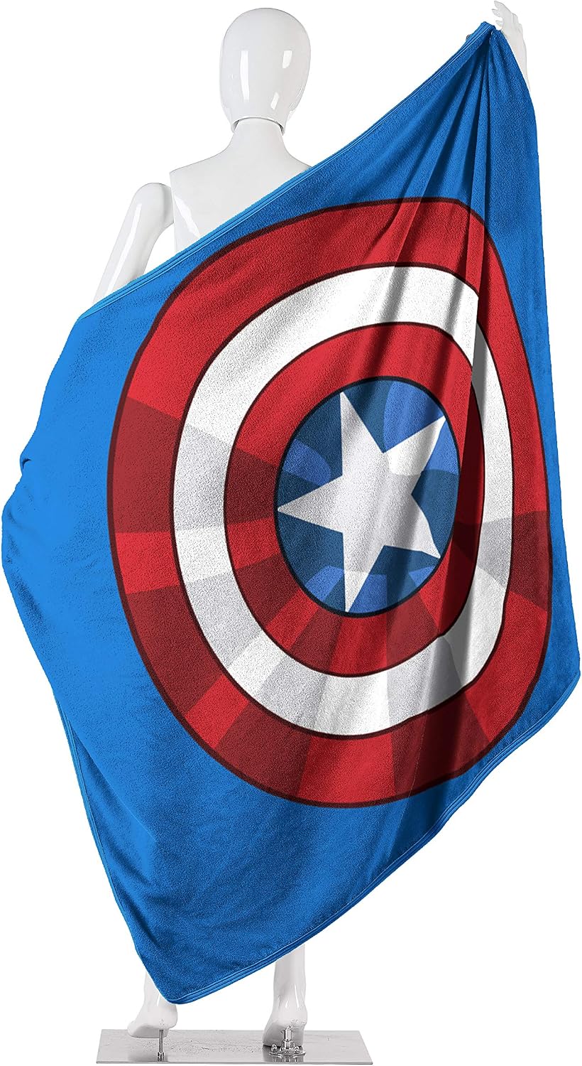 Marvel's Avengers, "The Shield" Micro Raschel Throw Blanket, 46" x 60", Multi Color