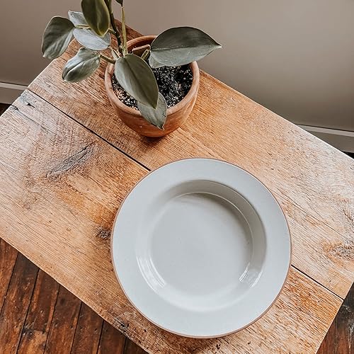 Miniatura 9 de MORA Tazón de sopa de cerámica de borde ancho de 25 onzas, juego de 4  para pasta, italiano, espaguetis, mojar pan, cena elegante, etc. Plato