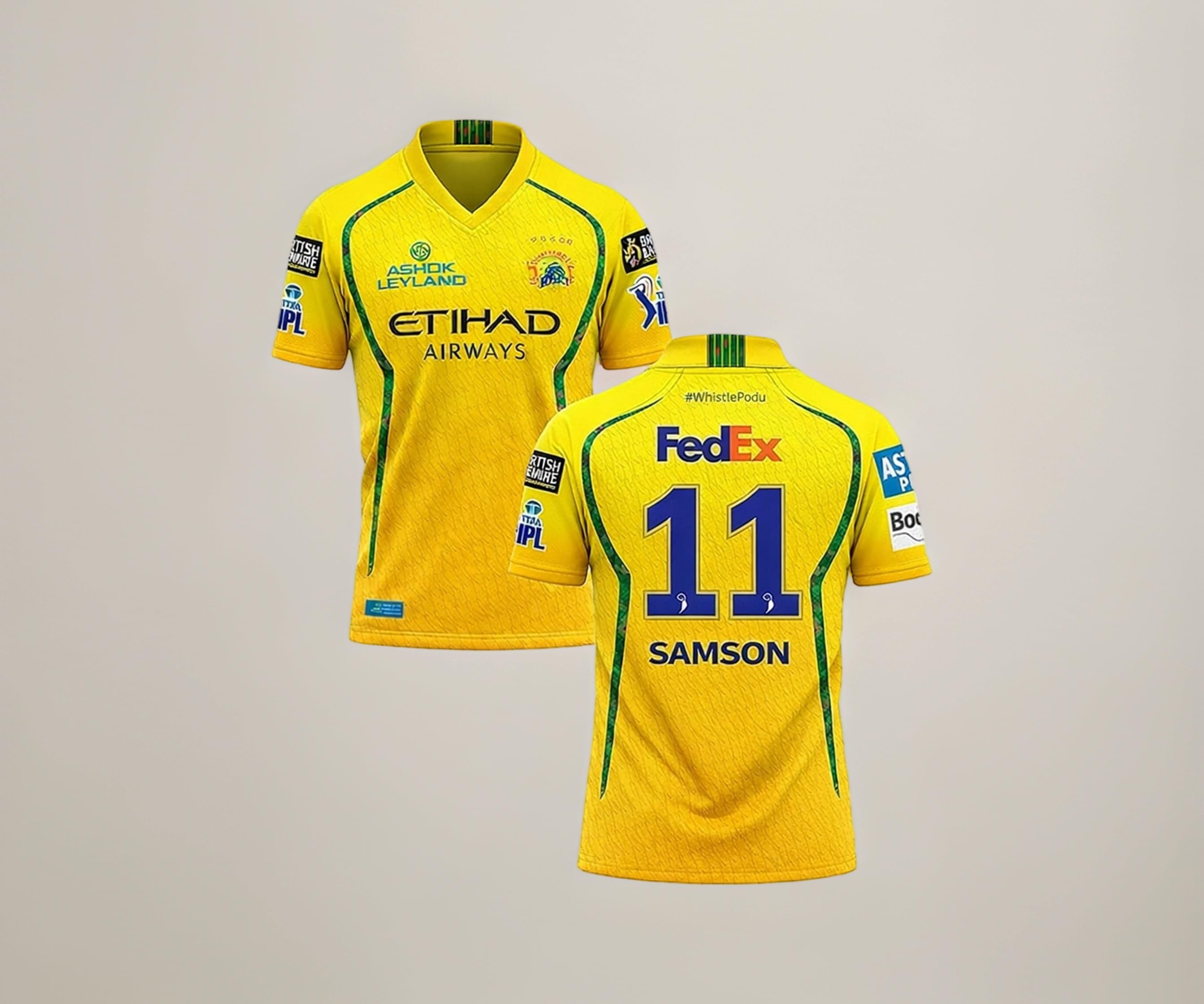 CSK Samson 11 Jersey 2026 for (Kids,Boys,Men)