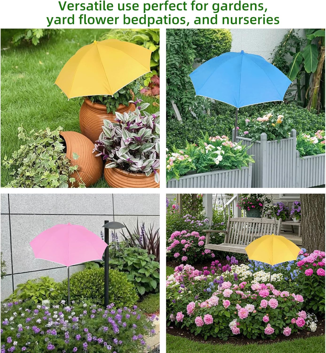 Plant Umbrellas for Outdoor Plants,23.6" Sun Shade Covers for Potted Plants and Garden Beds