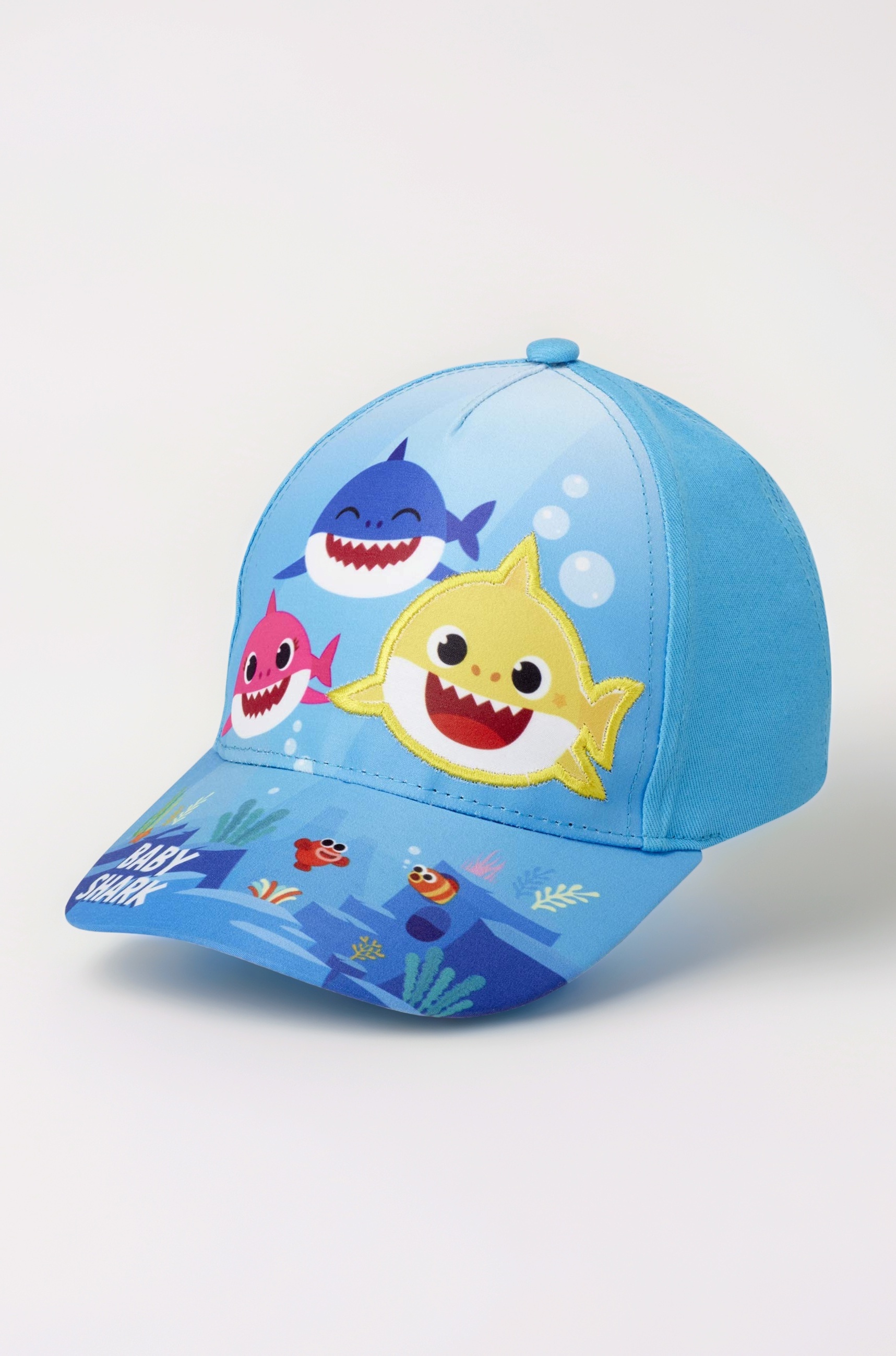 Toddler Boys' Baseball Cap Baby Shark Curved Brim Snap-Back Hat