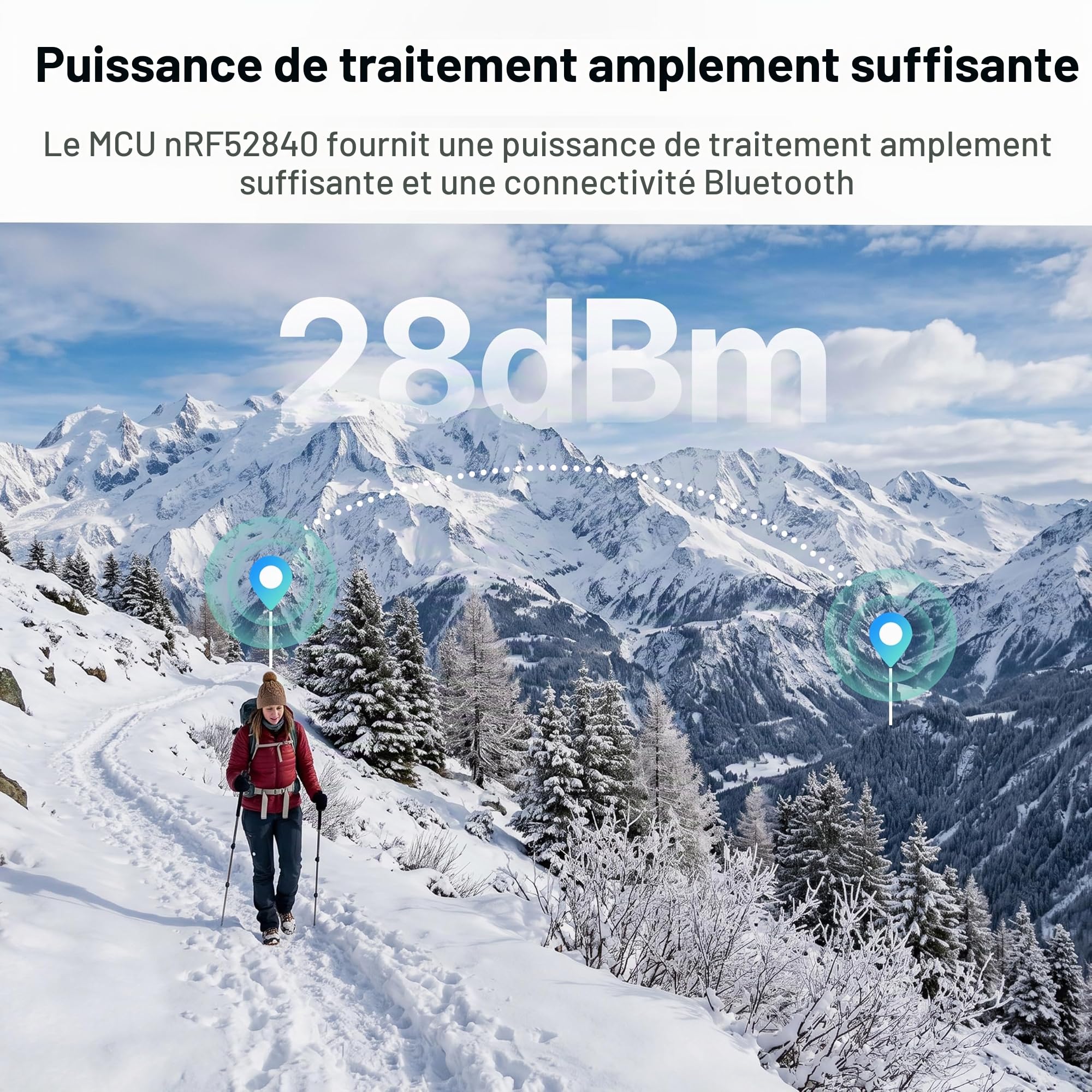 Heltec T096 Meshtastic Mesh Node, nRF52840 SX1262 LoRa Carte de développement GNSS double bande pour le suivi des actifs hors réseau, 13µA ultra faible consommation compatible avec Meshtastic