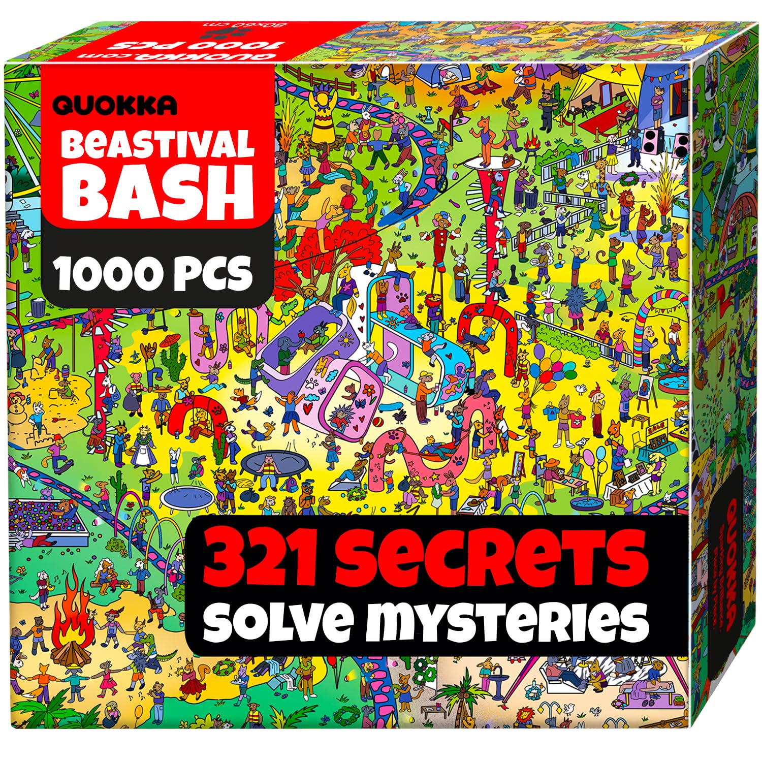 QUOKKA 1000 Piece Jigsaw Puzzle for Adults Mythories Pawchella – Premium Box Packaging with Extra Fun Challenges, Perfect for Relaxation, Creativity & Gift Giving — image 1