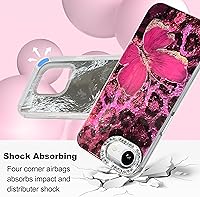 Vista 168 de I-MGAE-IN-AR - Funda diseñada para iPhone 12 y 12 Pro, diseño de mariposa plateada brillante, funda protectora de poliuretano termoplástico, suave