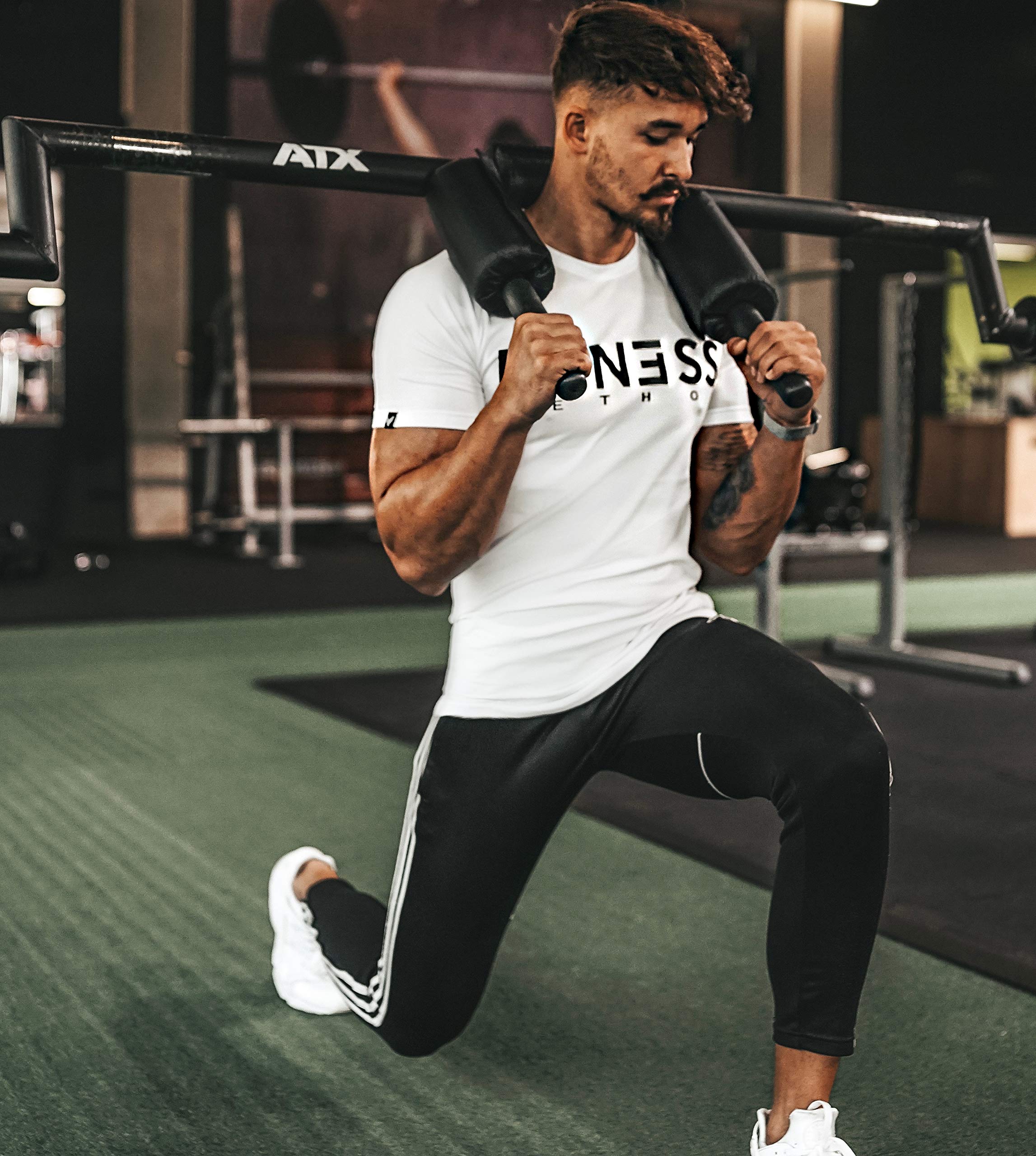 Sport T-Shirt Herren, Slim-Fit Shirt bequem & hochwertig Männer, Rundhals & Tailliert, Training & Freizeit, Gym & Casual Workout Mann, 95% Baumwolle, 5% Elastan