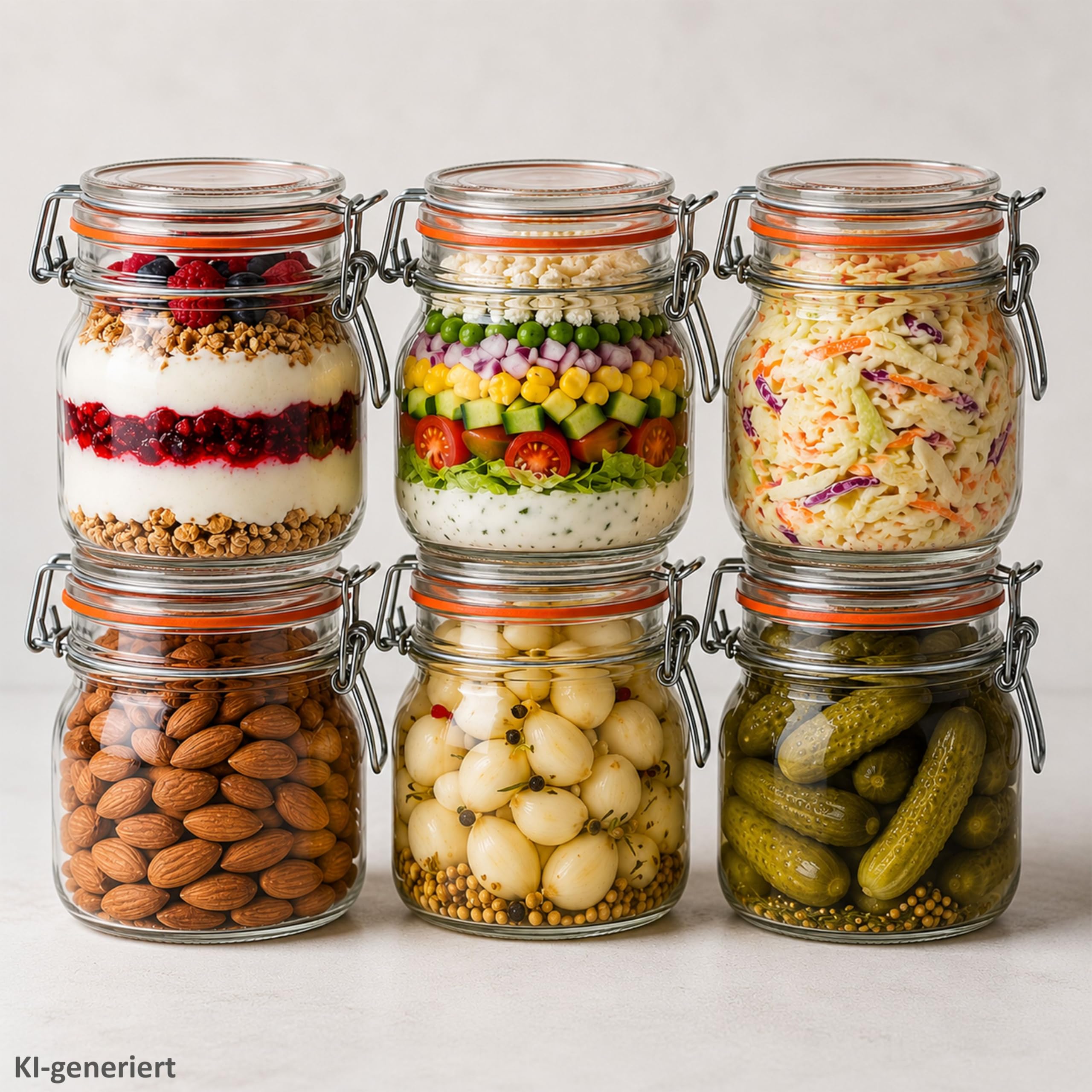 MamboCat Odin - Set di 12 barattoli per conserve con chiusura a leva, 0,5 litri, con chiusura in filo metallico e anello di tenuta, per conserve, conserve e fermentazione, ermetici