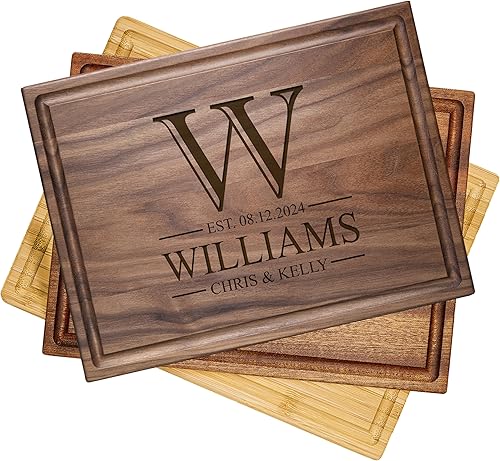 Tabla de cortar personalizada, boda, aniversario, regalo de inauguración de la casa, la mejor idea de regalo para parejas, recién casados, fabricada