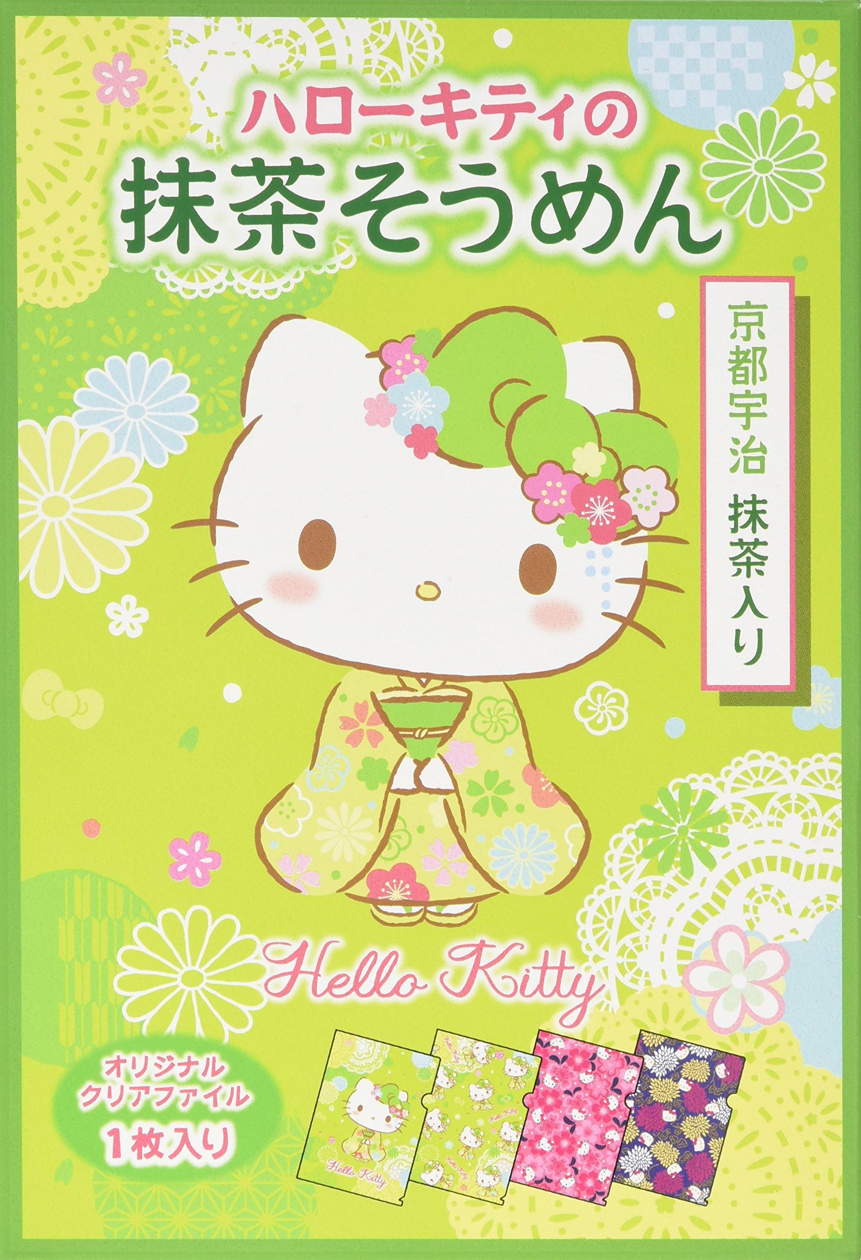 Kanesu noodle Kanesu Hello Kitty green tea noodles 400g