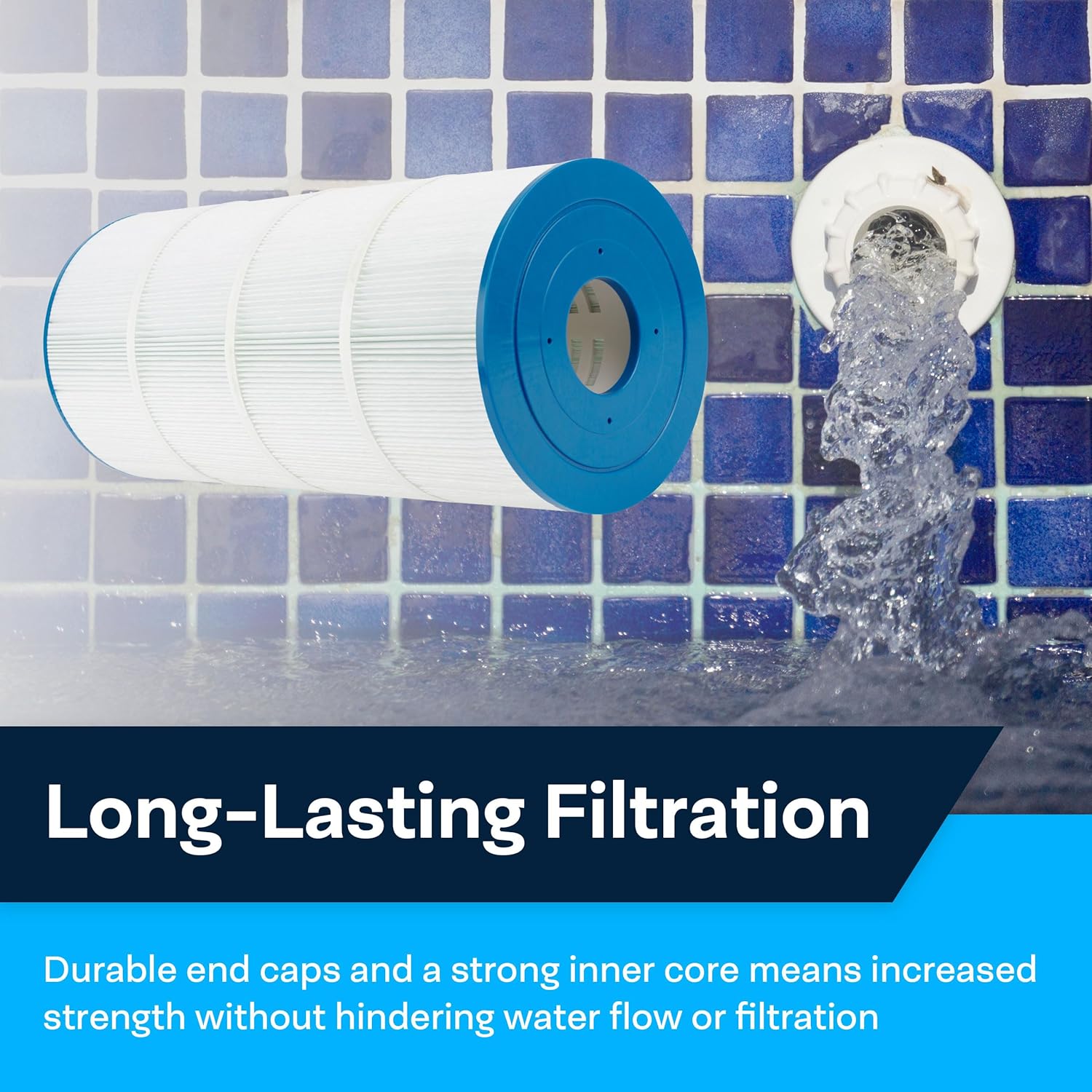 SpiroPure Replacement for Hayward C1250 CX1250RE ASL Full-Flo Pleatco PA125 Unicel C-9499 Pure N Clean PC-1299 Hot Tub Spa Pool Filter Replacement Cartridge