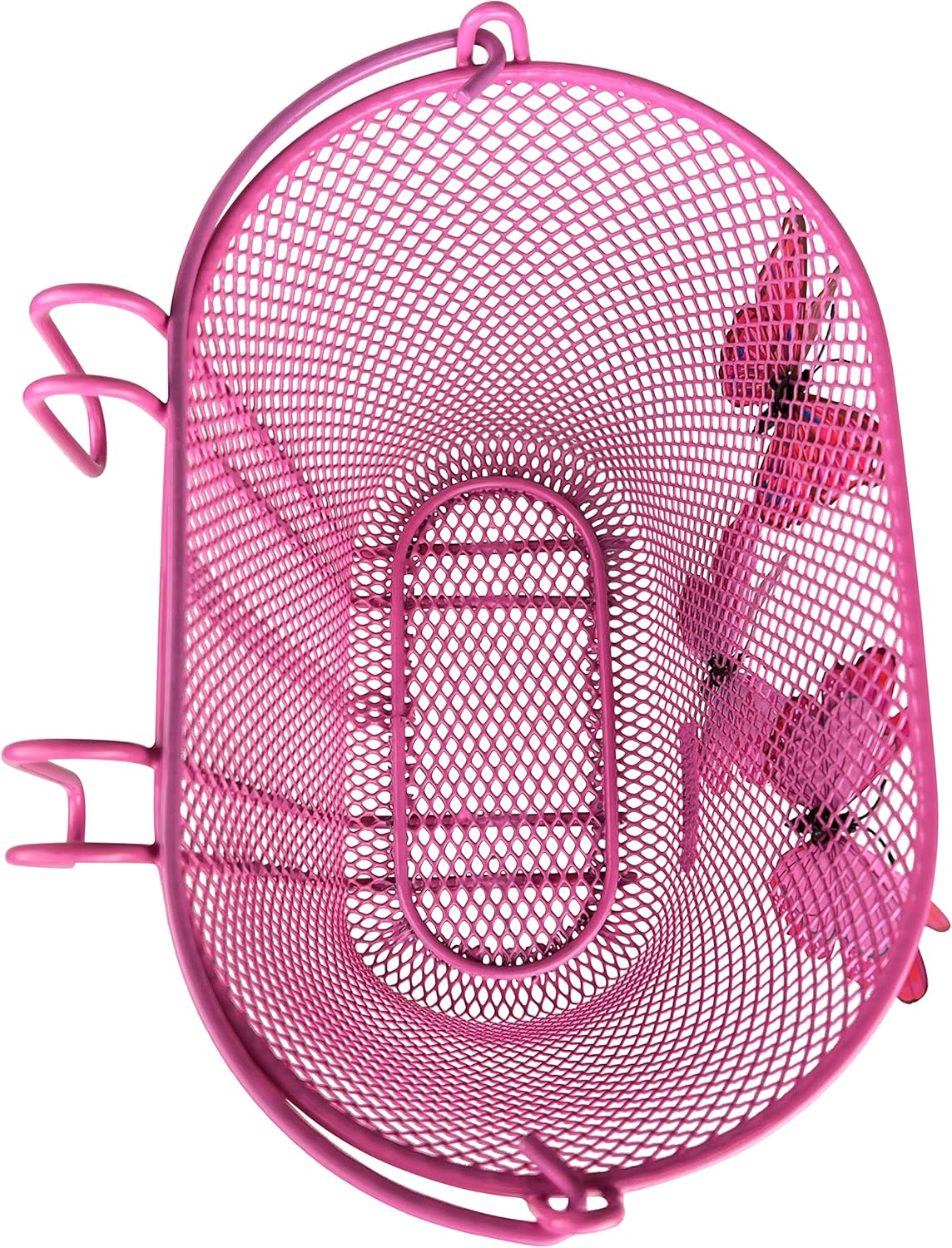 Biria Basket with Hooks, Front, Removable, Children Wire Mesh Small Kids Bicycle Basket, Purple,Pink, White Butterfly. New
