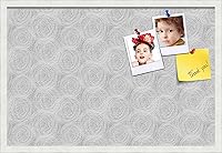 Vista 49 de PinPix ArtToFrames - Tablero de anuncios de corcho personalizado de 18 x 12 pulgadas. Este tablero de anuncios de círculos aguamarina tiene un Blanco