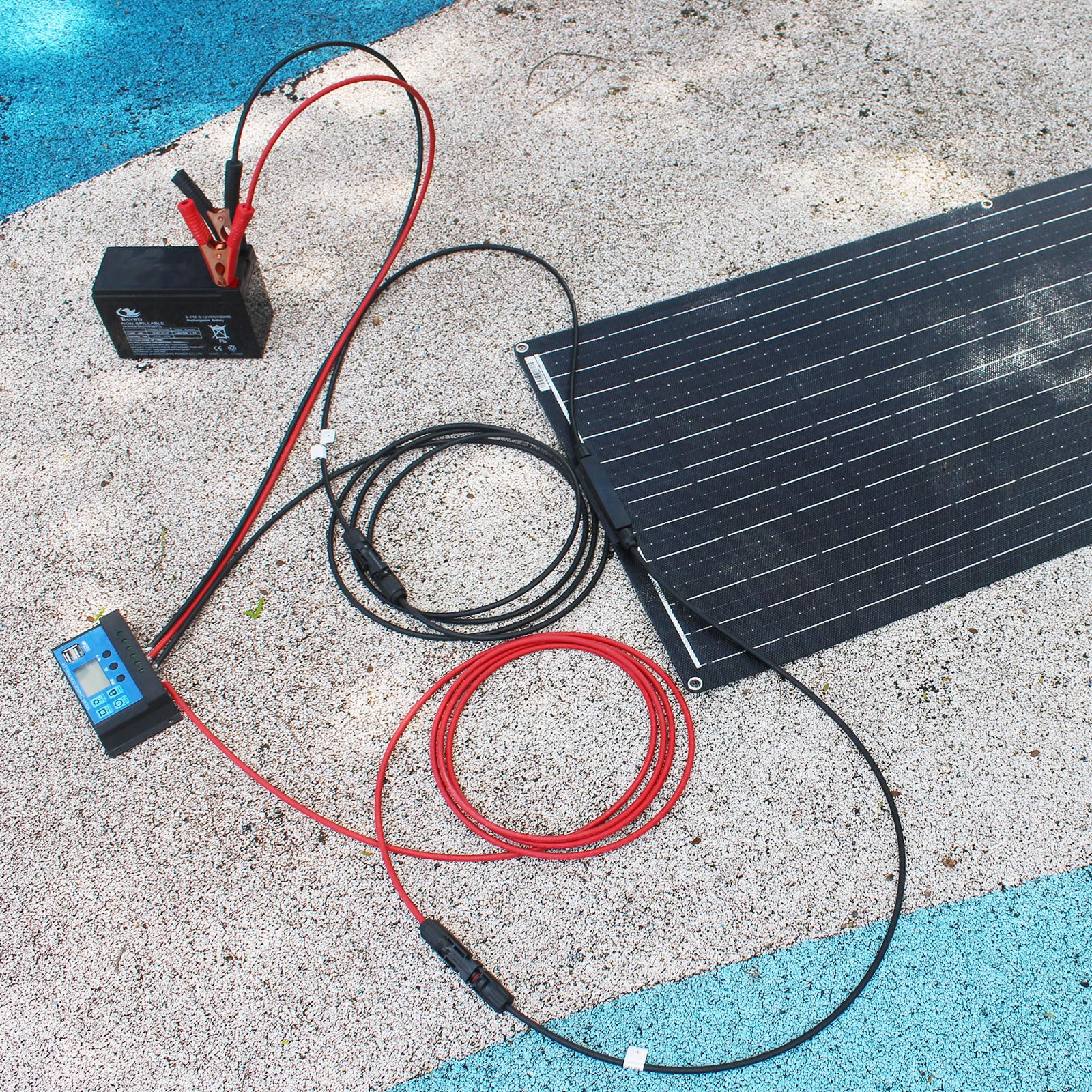Pannello solare flessibile 200W 12V | altamente efficienti | ultra-sottile | leggero e impermeabile, adattoCaricatore solare impermeabile per camper, barche, case