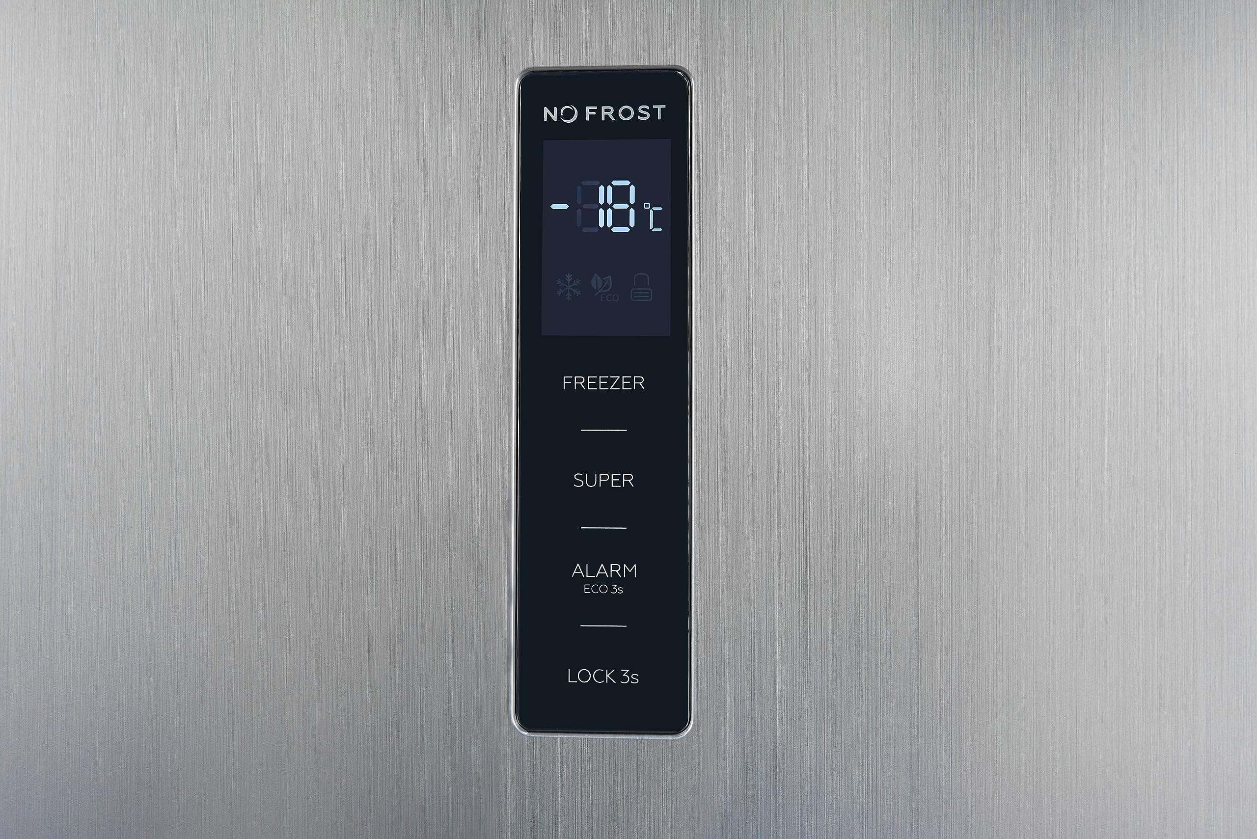Exquisit Congelador GS295-NF-H-040D inoxlook | 274 l de capacidad neta | aspecto de acero inoxidable