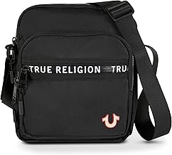 True Religion Small Crossbody Bag Men - Anti Theft Adjustable Strap Nylon Cross Body Purse for Wallet