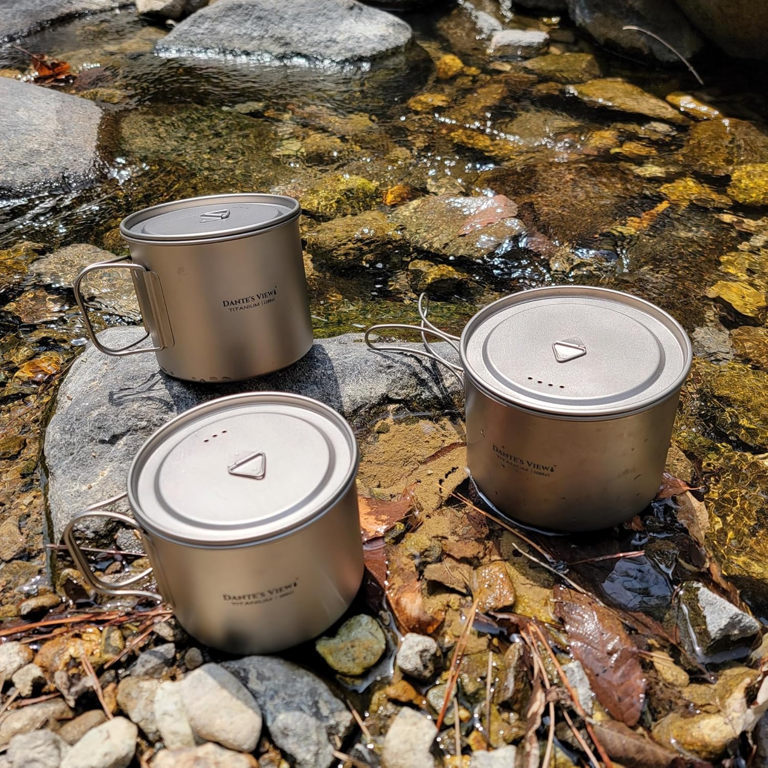 DANTE'S VIEW Ultralight Titanium 1100ml Pots