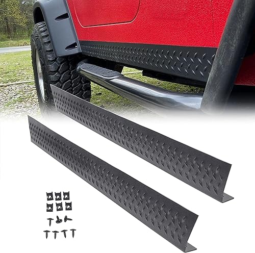 Panel basculante de armadura lateral compatible con Jeep TJ Wrangler 1997-2006 Kit de placa de diamante de repuesto para 11650.05 disponible en Yaxa Costa Rica