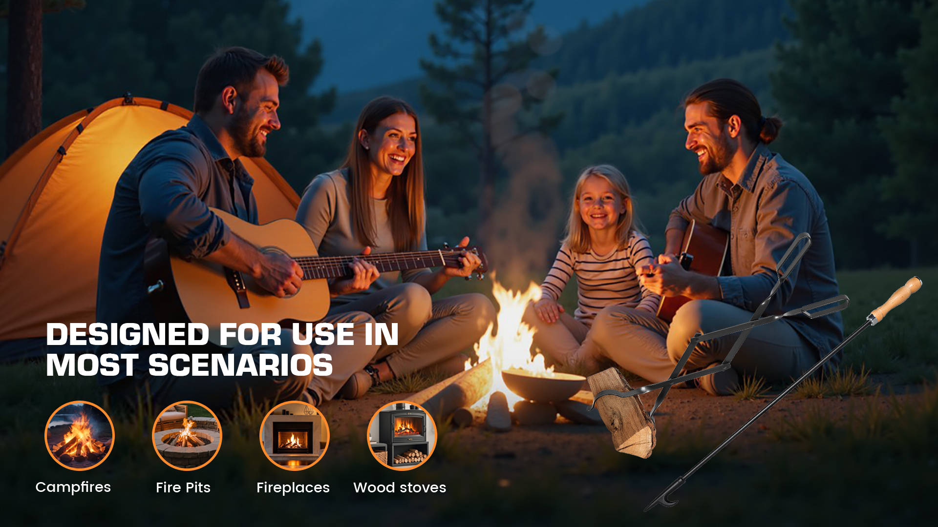 Amazon.com: Heavy Duty 32” Long Fireplace Fire Pit Campfire Poker
