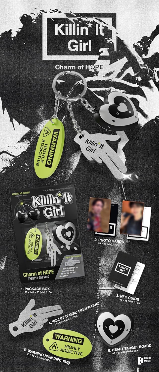 B'TS J-HOPE Charm of HOPE Album with Tracking Sealed (Killin' It Girl Version)