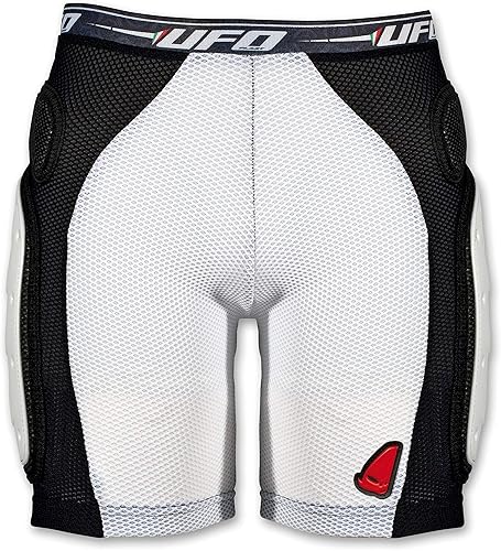 Miniatura 17 de UFO Plast Made in Italy - Pantalones cortos acolchados de plástico para snowboard, esquí, patinaje Blanco con rojo Modelo: Sk09125