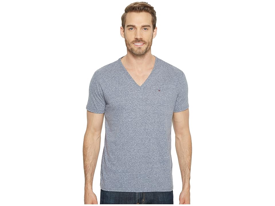 

Tommy Jeans Tri-Blend V-Neck T-Shirt (Black Iris) Men's T Shirt