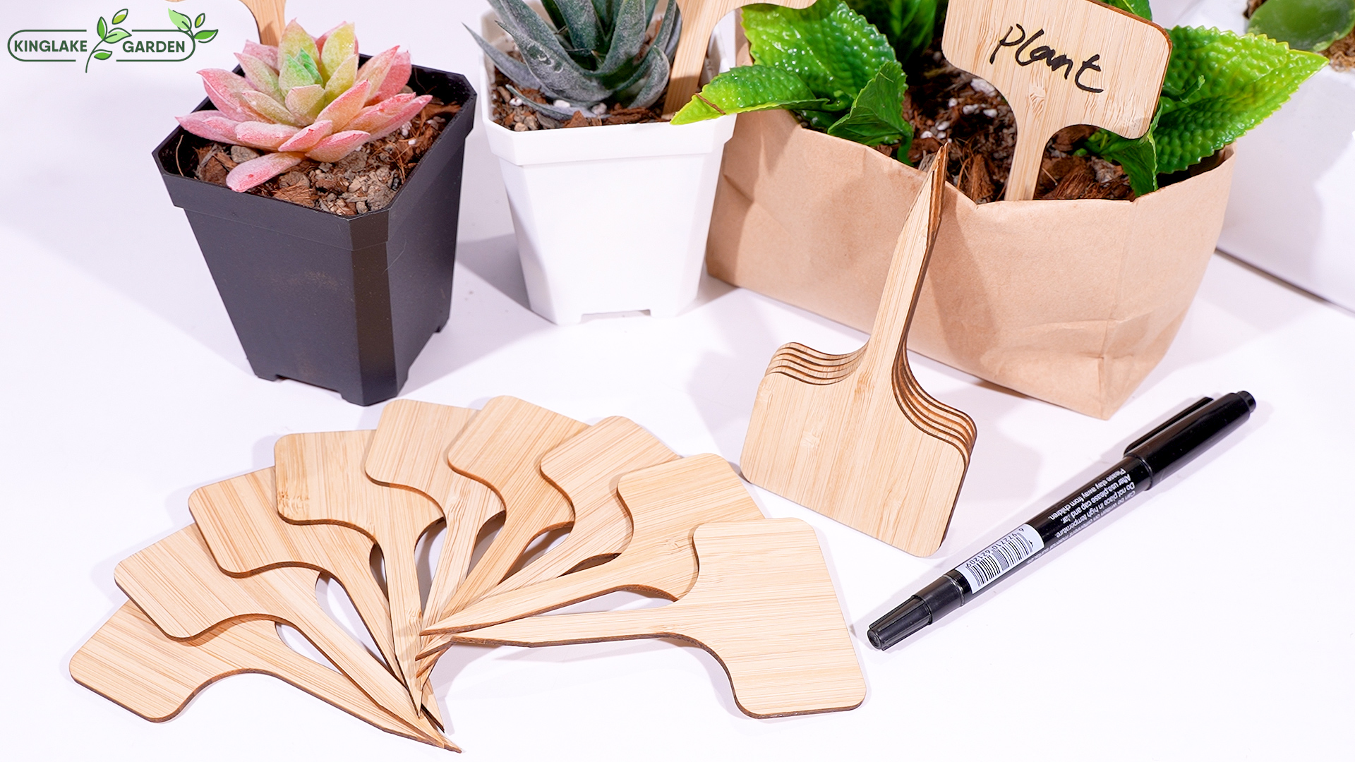 Amazon.com: KINGLAKE GARDEN Bamboo Plant Labels,60 PCS Plant