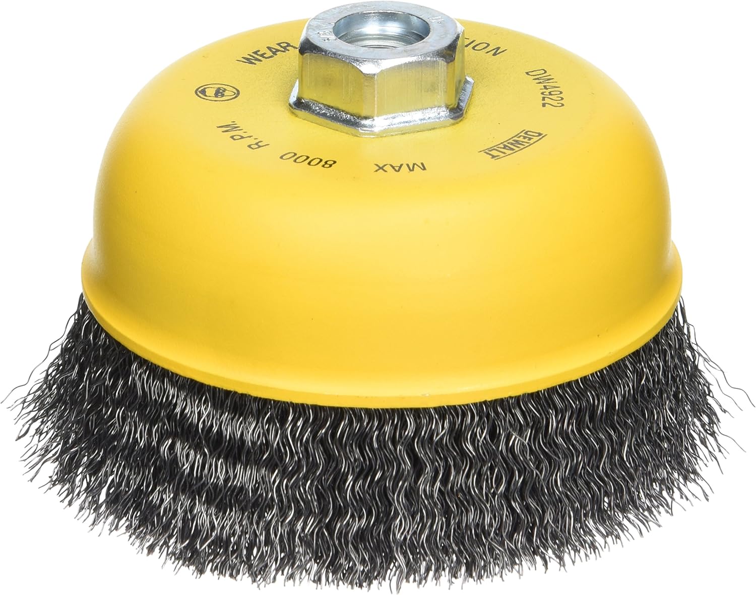 DEWALT DW4922 5Inch Crimped Cup Brush/Carbon Steel 5/8