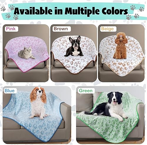 Miniatura 5 de Stuffed Manta suave de alta calidad para gatos, con estampado de pata de franela rosa, 24 x 32 pulgadas