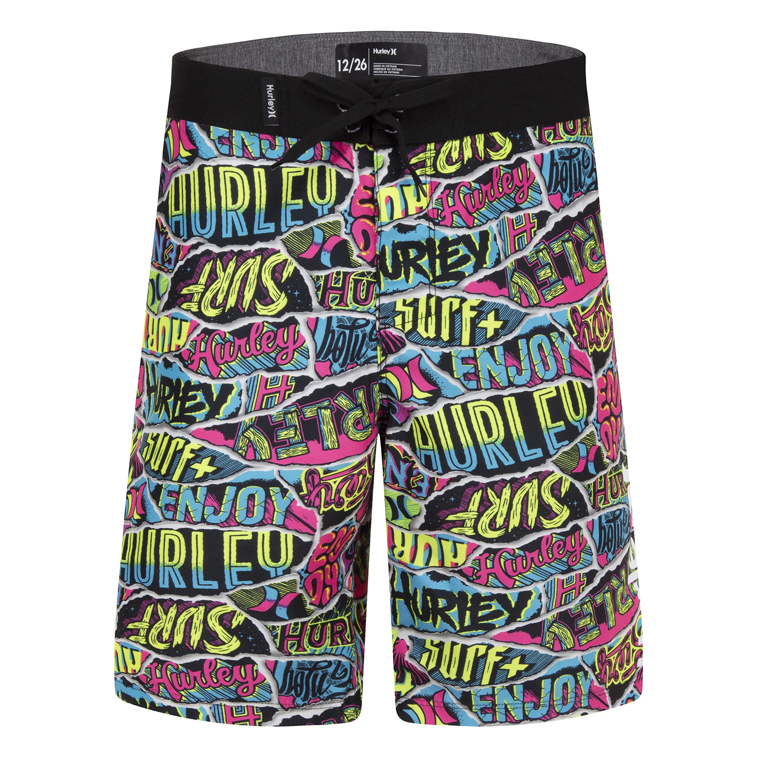 Hurley Boys' Board Shorts, Multi/Ripped, 2T
