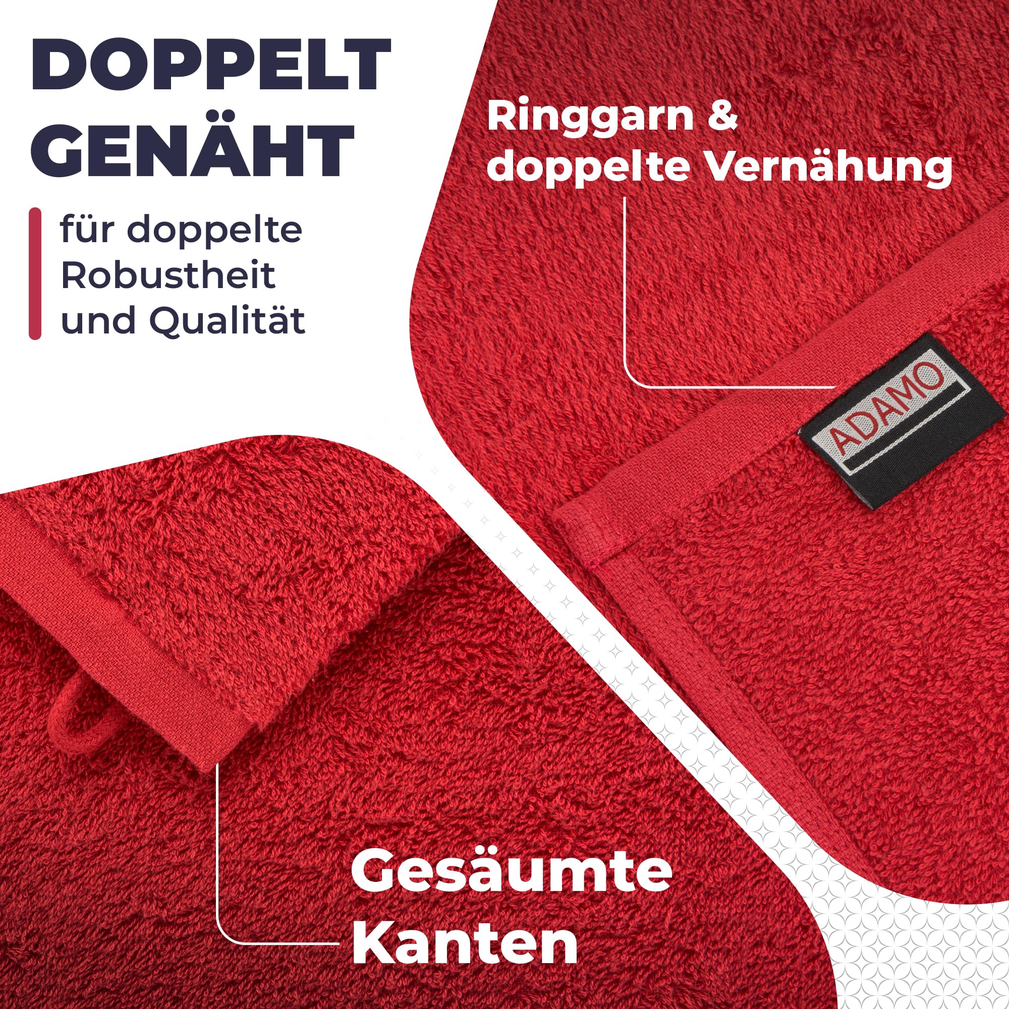Strandtuch XXL Rot, 100% Baumwolle, 155x220cm - XXL Strandhandtuch - Badetuch in Übergröße -Duschhandtuch, Badehandtuch & Saunatuch