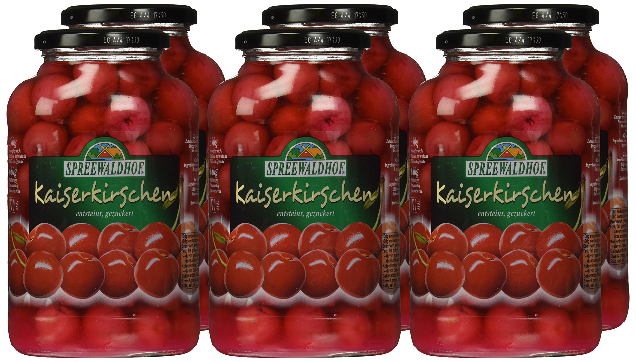 Spreewaldhof Kaiserkirschen entst, 6er Pack (6 x 680 g / 720 ml)