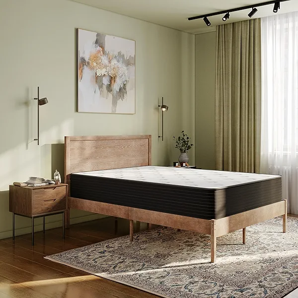 Flash Furniture Dream 12 Inch Cooling Hybrid Mattress, Full Size High Density Foam and Pocket Spring Mattress in a Box, CertiPur-US Certified Foam