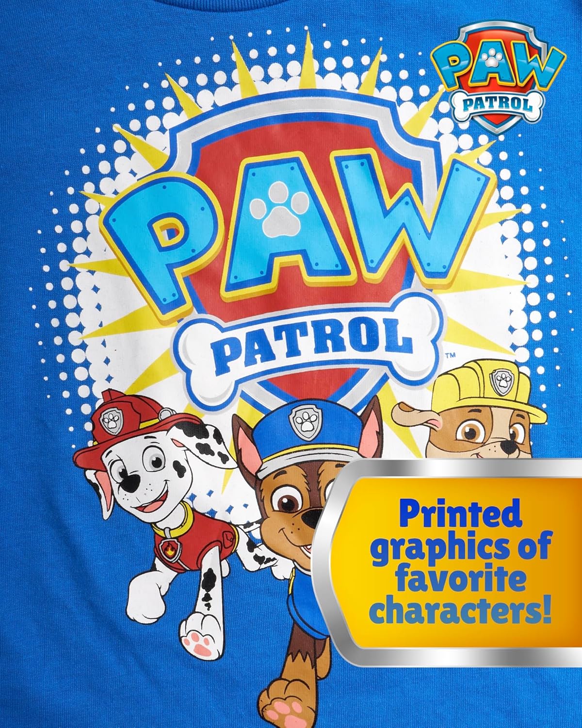 Nickelodeon Toddler Boys Graphic Tees - 2 Pack Paw Patrol Chase Marshall Short Sleeve Graphic T Shirts for Boys (Sizes: 2T-7) - Image 6