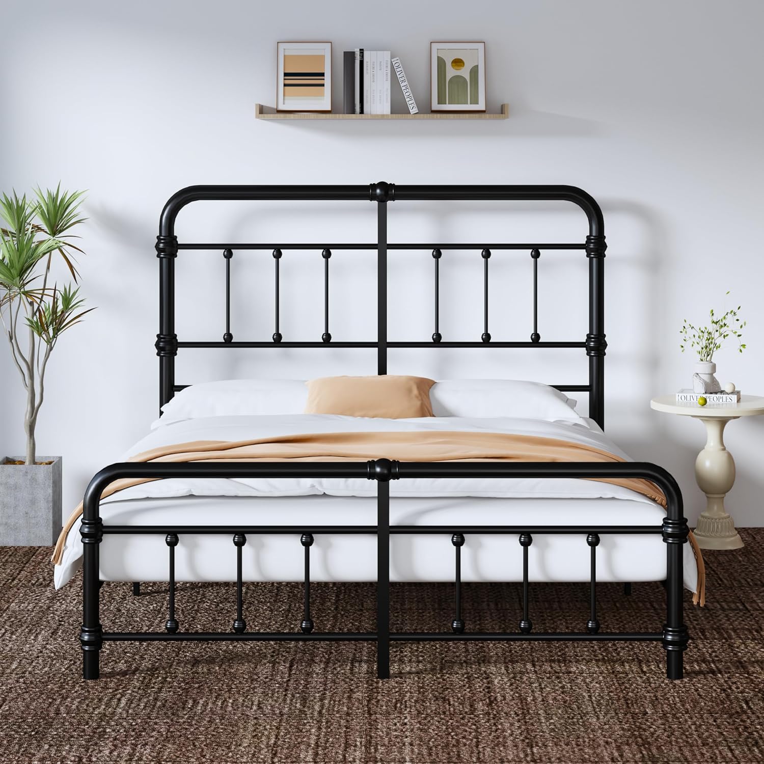 Prodature KingPlatformBedFrameandheadboard49inchHigh