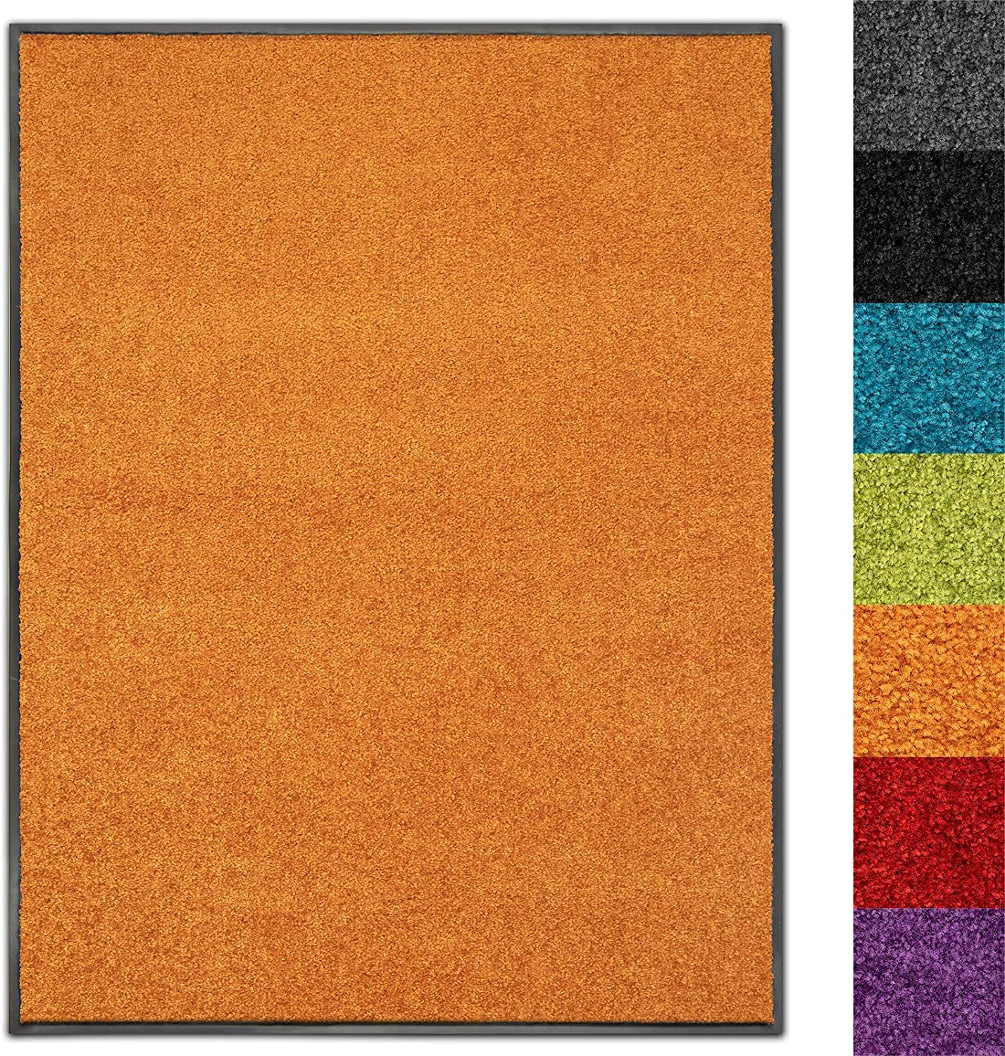 KARAT - Tappetino antimacchia - Zerbino per porta lavabile e ultra assorbente - Tappetino per porta posteriore e superficie antiscivolo - Use&Wash, 120 x 300 cm, arancione 107