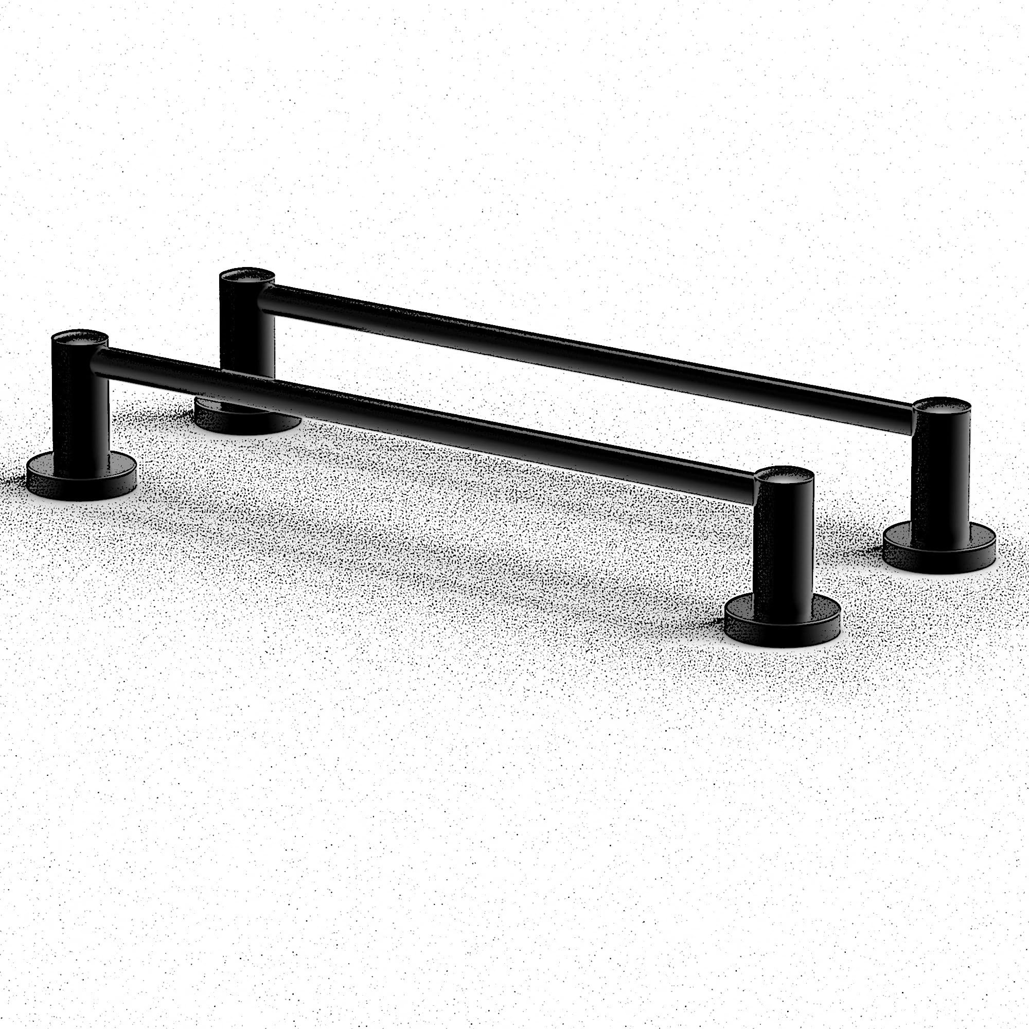 16 inch Towel Bar for Bathroom or Kitchen, Rust-Proof Stainless Steel Construction (Matte Black, 2-Pack)