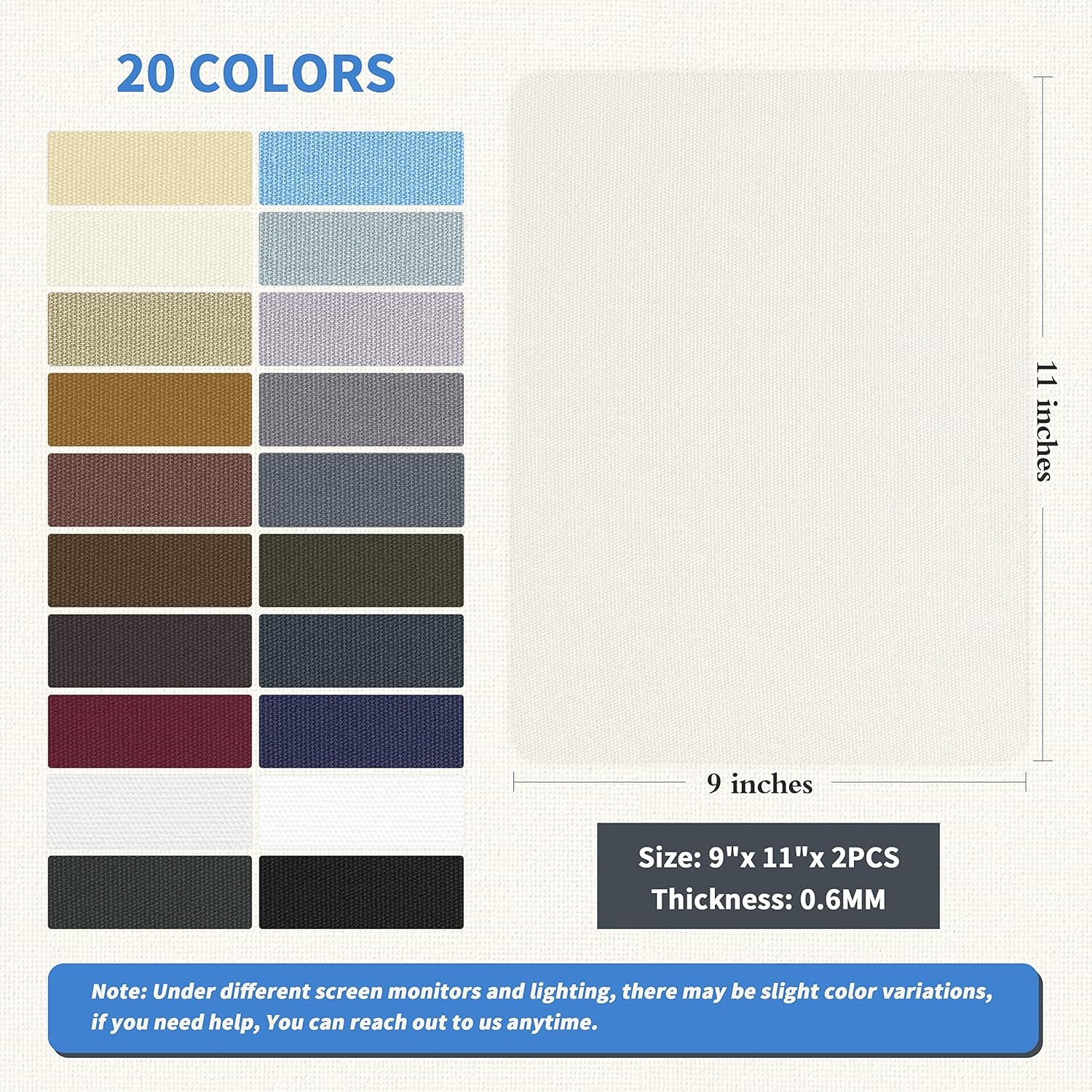 Buy Fabric Repair Patch, 9 x11inch 2 PCS of SelfAdhesive Canvas Fabric Patches, Suitable for