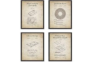 4 Stunning Retro Music Patent Prints: A Trip Down Memory Lane