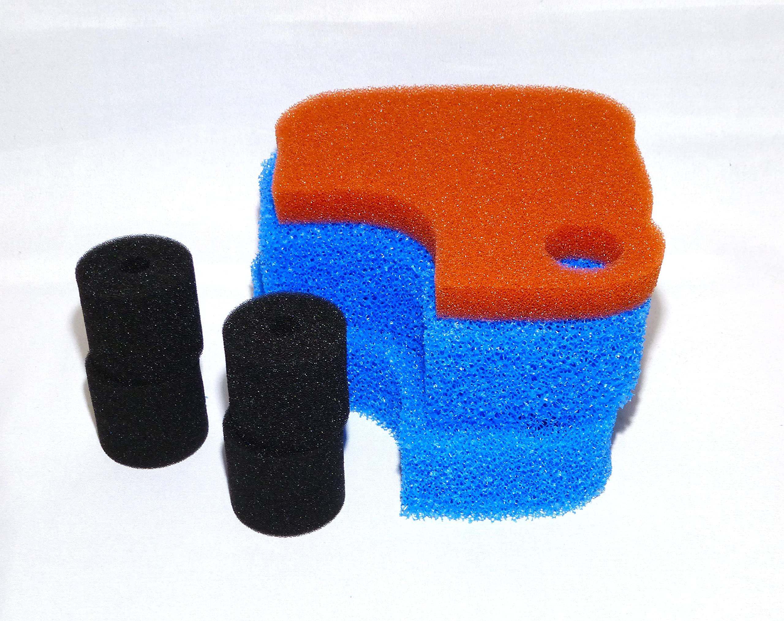Ersatz Filterschwämme (2 x Blau 1 x Rot Plus 4 x rund Schwarz) passend für Oase Biomaster 250 und 250 Thermo