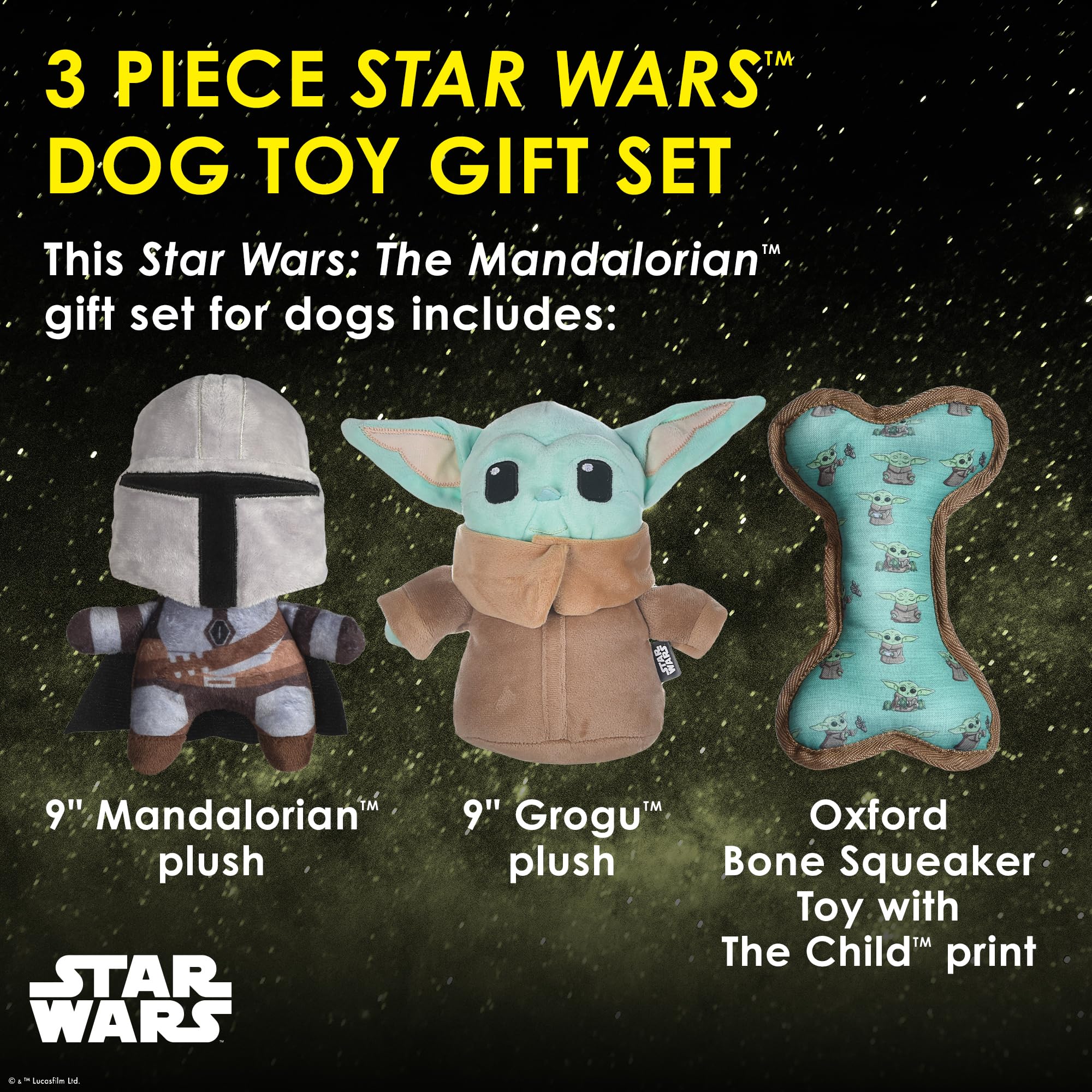 STAR WARS for Pets The Mandalorian Conjunto de 3 peças de presente