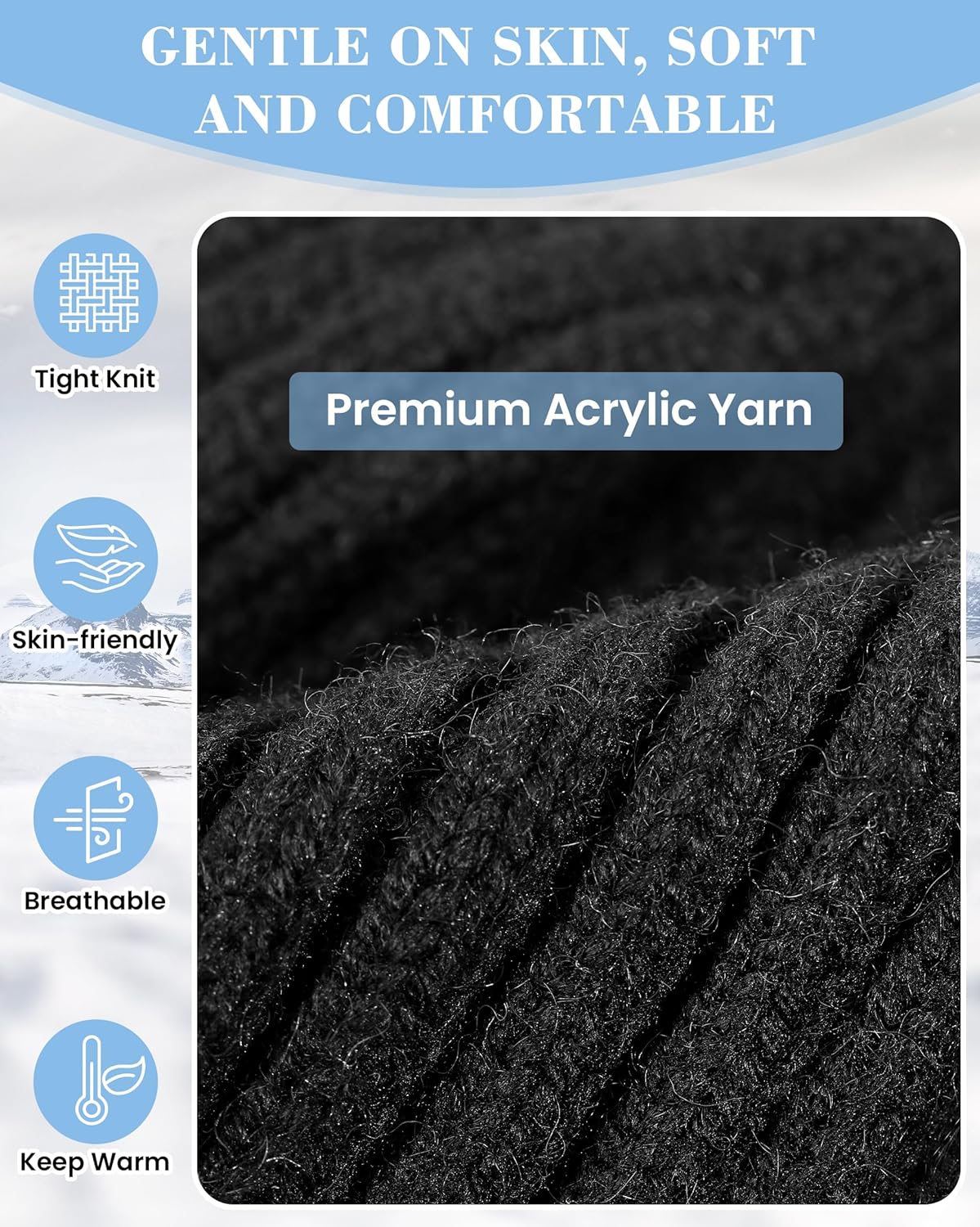 Loiyadn Winter Hats for Kids - Warm Toddler Beanie Hat with Ear Flaps, Toddler Girls Winter Hat for 3-8 Years Boys Girls Black, 3 Pack