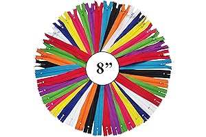 KGS Nylon Zippers for Sewing Crafts: 8-Inch Rainbow Essentials