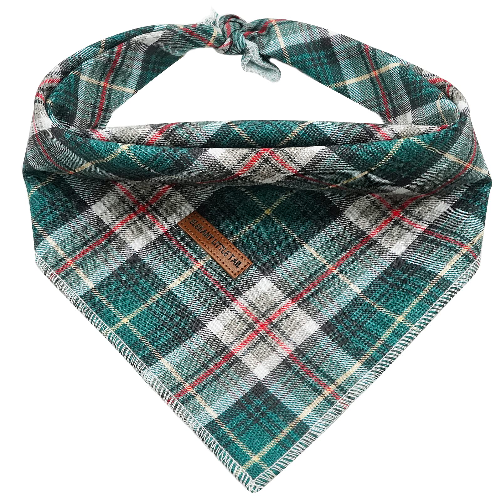 Elegant Tail Christmas Bandana - Soft, Adjustable, Washable Square Dog Scarf for Small to Large Dogs - Perfect for Girls and Boys